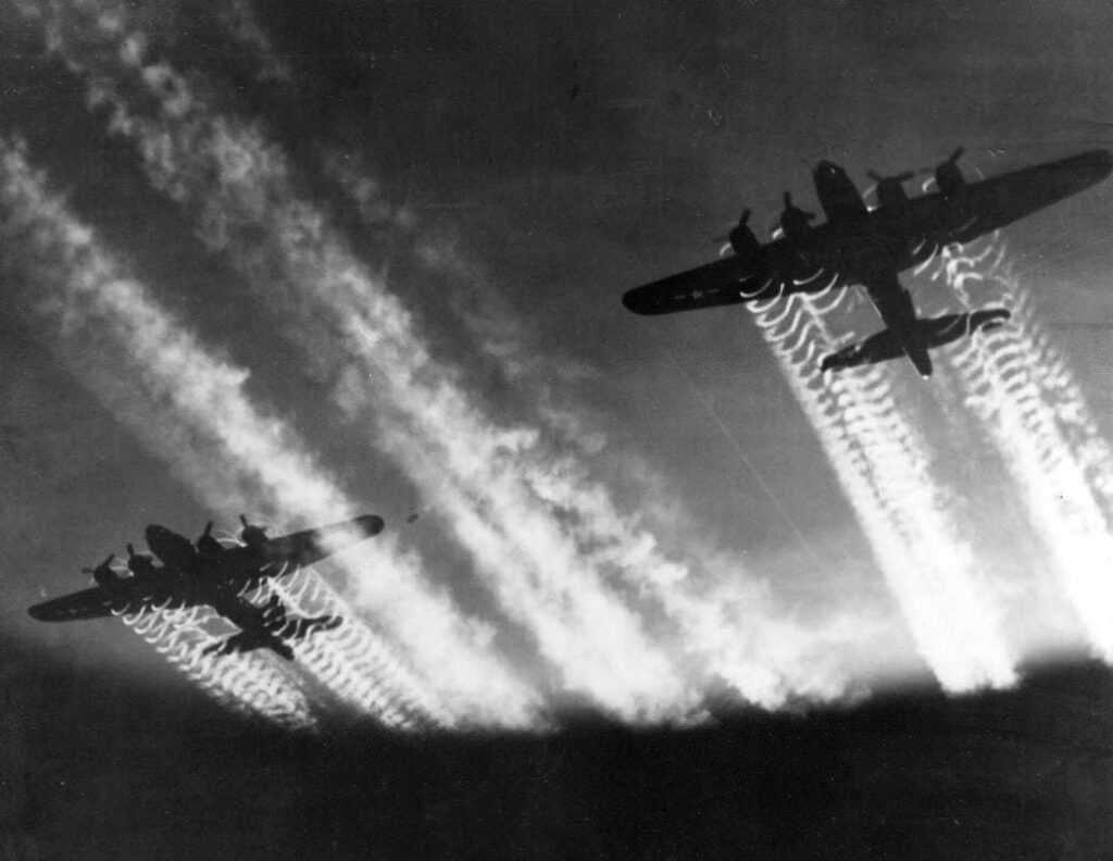 Contrails from WW2