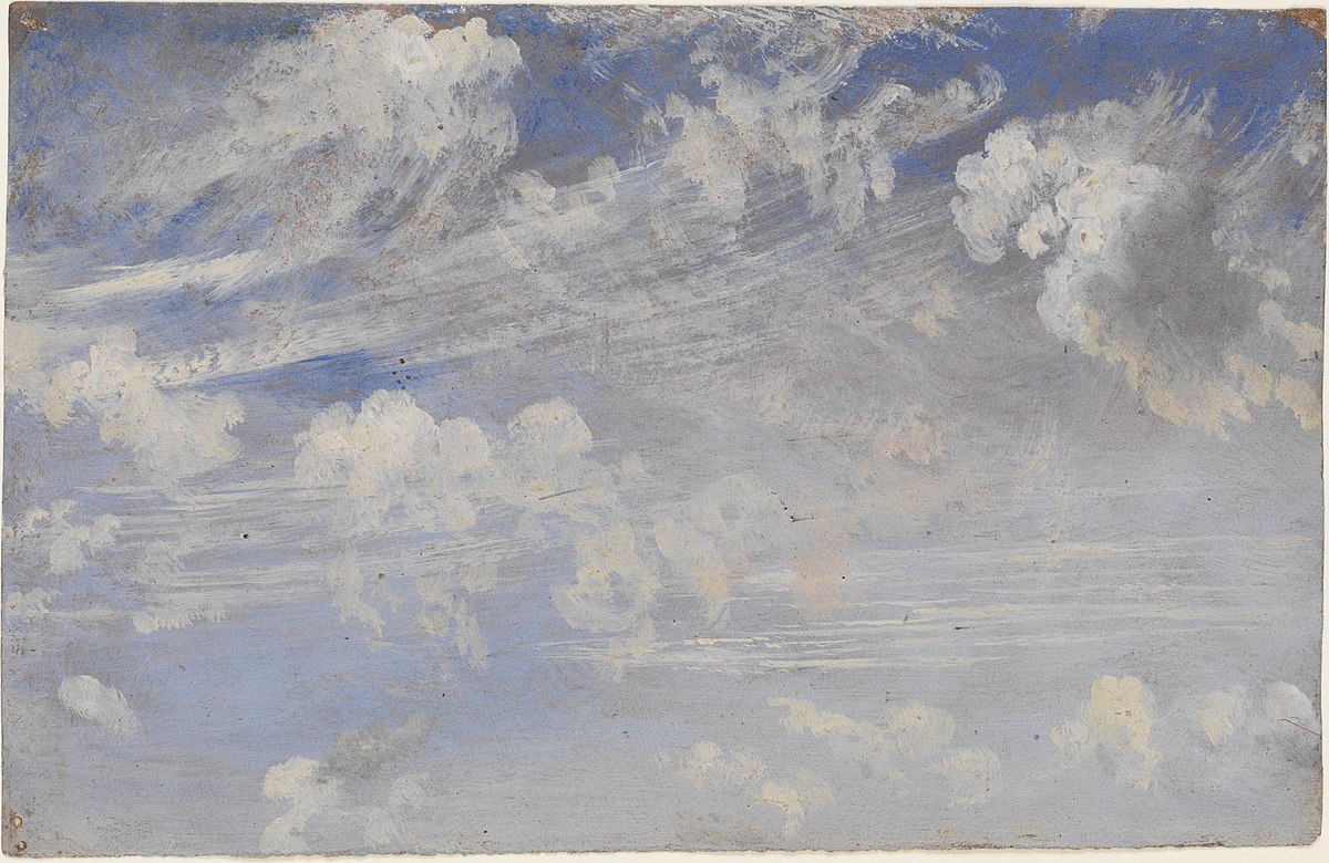 "Study of Cirrus Clouds" by English artist John Constable