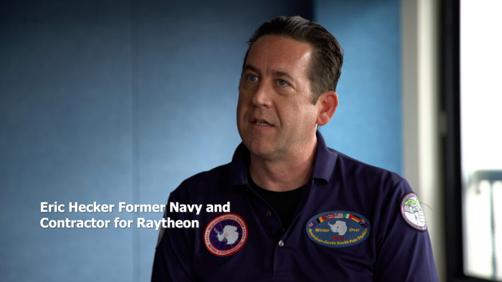 Hecker claims to have worked as a firefighter and plumber at the Amundsen–Scott South Pole Station / Raytheon facility.
