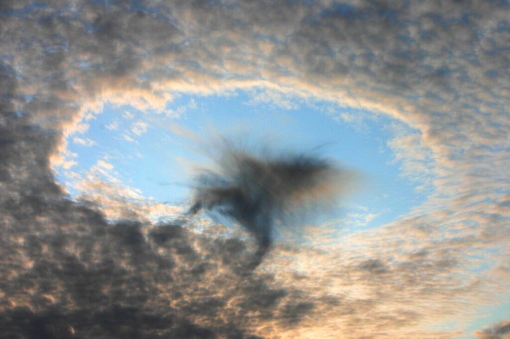 Fallstreak or Hole-punch clouds