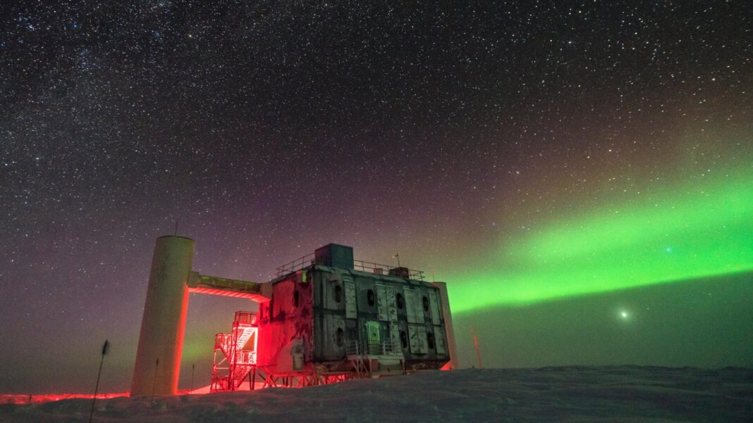 The IceCube Neutrino Observatory at NSF's Amundsen-Scott South Pole Station.