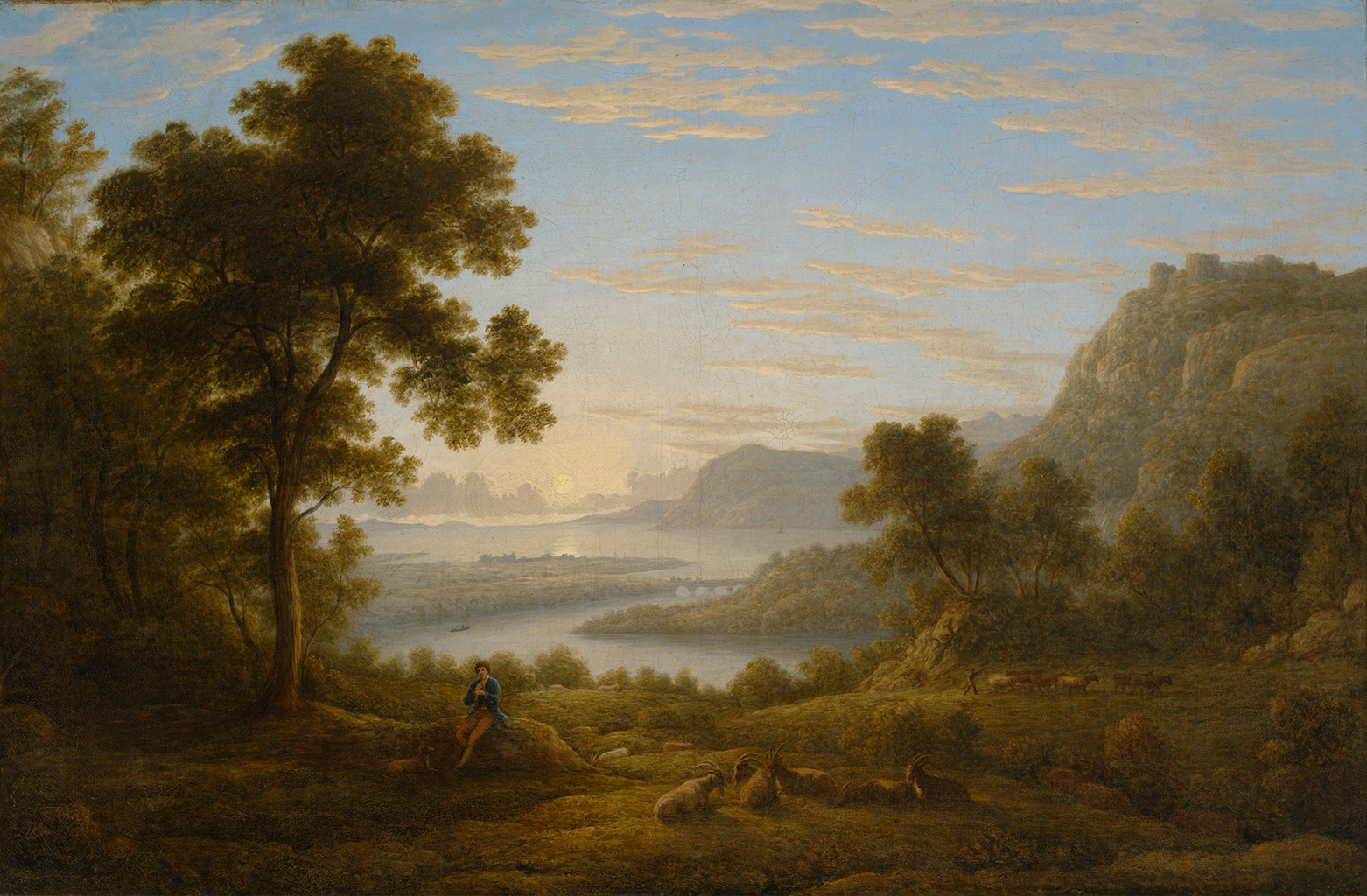 Claude Lorrain, Mill on the Tiber and Landscape with a Piping Shepherd