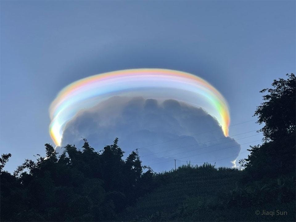 Iridescent Pileus Cloud in China