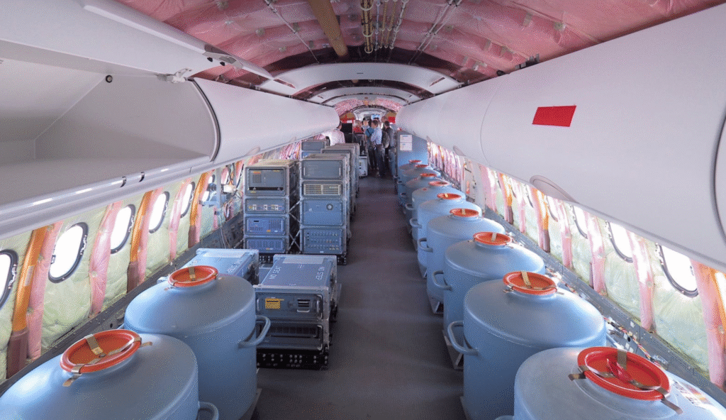 Airbus has filled the aircraft with ballast tanks, allowing engineers to adjust the weight and balance as they work through the testing process